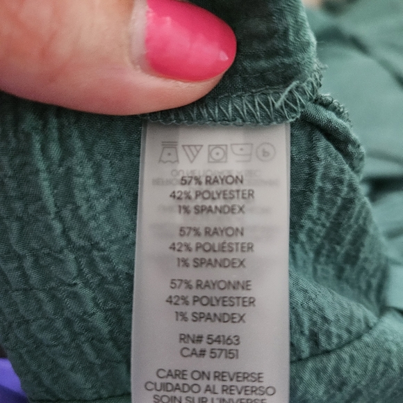 CALVIN KLEIN SLEEVELESS WIDE LEGS CROP JUMPSUIT SIZE 12 IN GREEN women's NWT - Picture 6 of 7